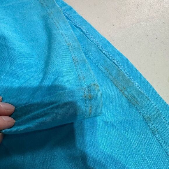 Culture Code Women's Tiered Button Front Racerback Midi Dress Blue Size 2X NWT - Picture 9 of 10